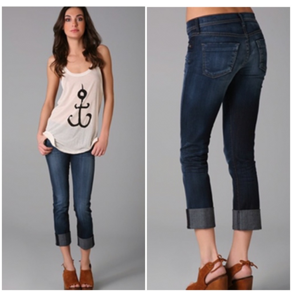 Citizens of Humanity Dani Cropped Straight leg Blue Jeans